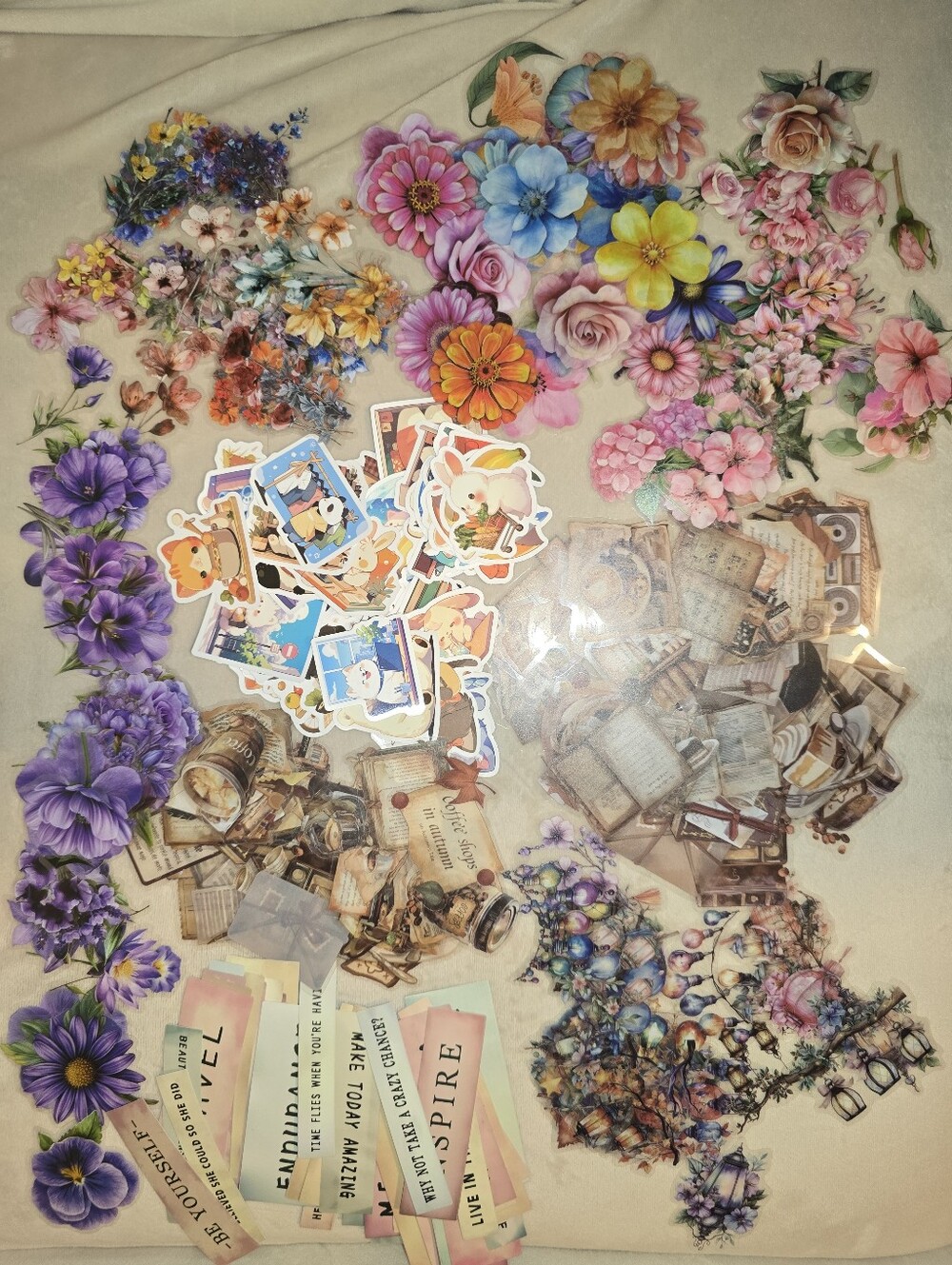 NWOT 430+ Floral, Vintage, Inspirational And Cute Individual Stickers.